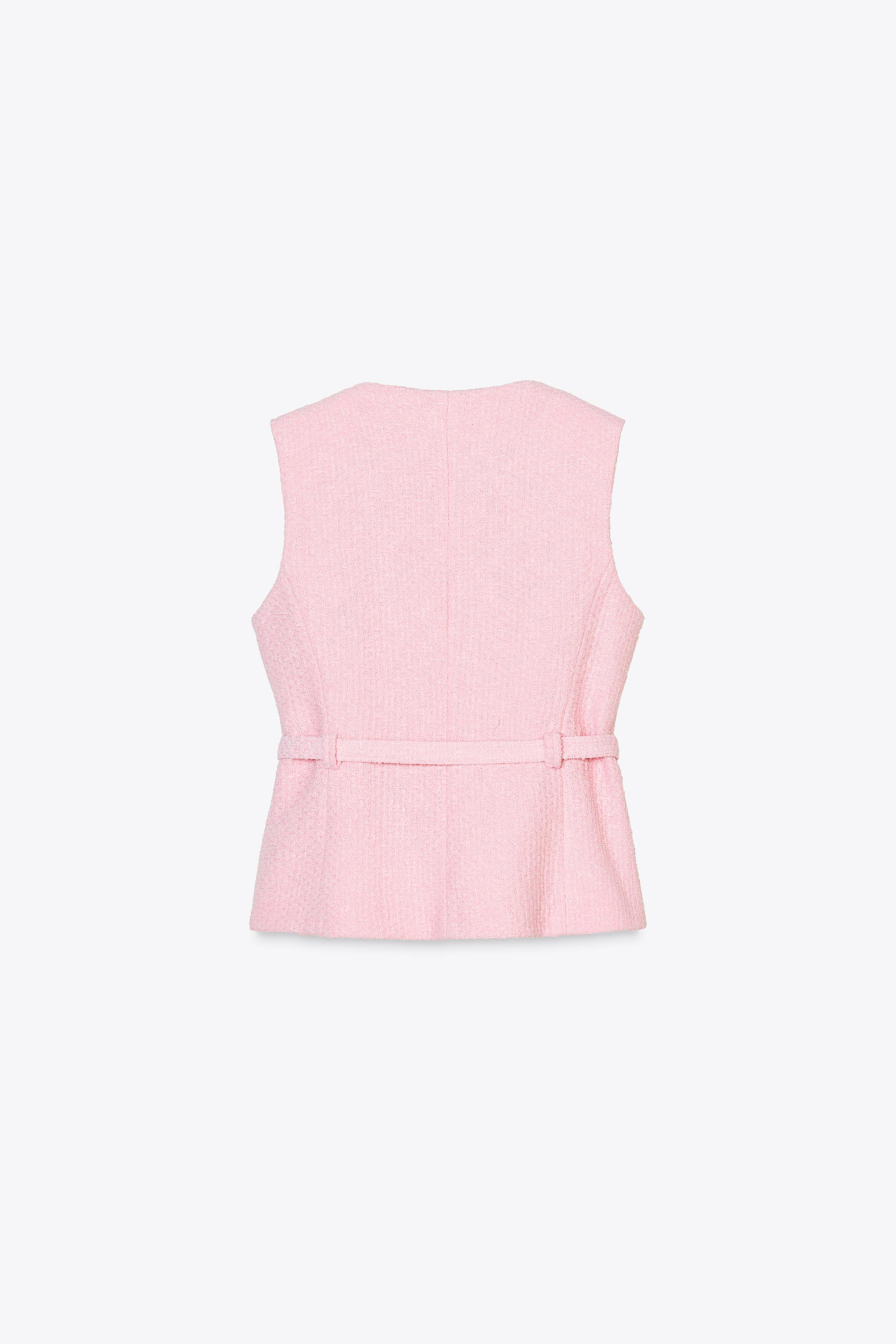 ZARA - ZARA ザラ 金ボタン ニット ジレ ベスト ブラックの通販