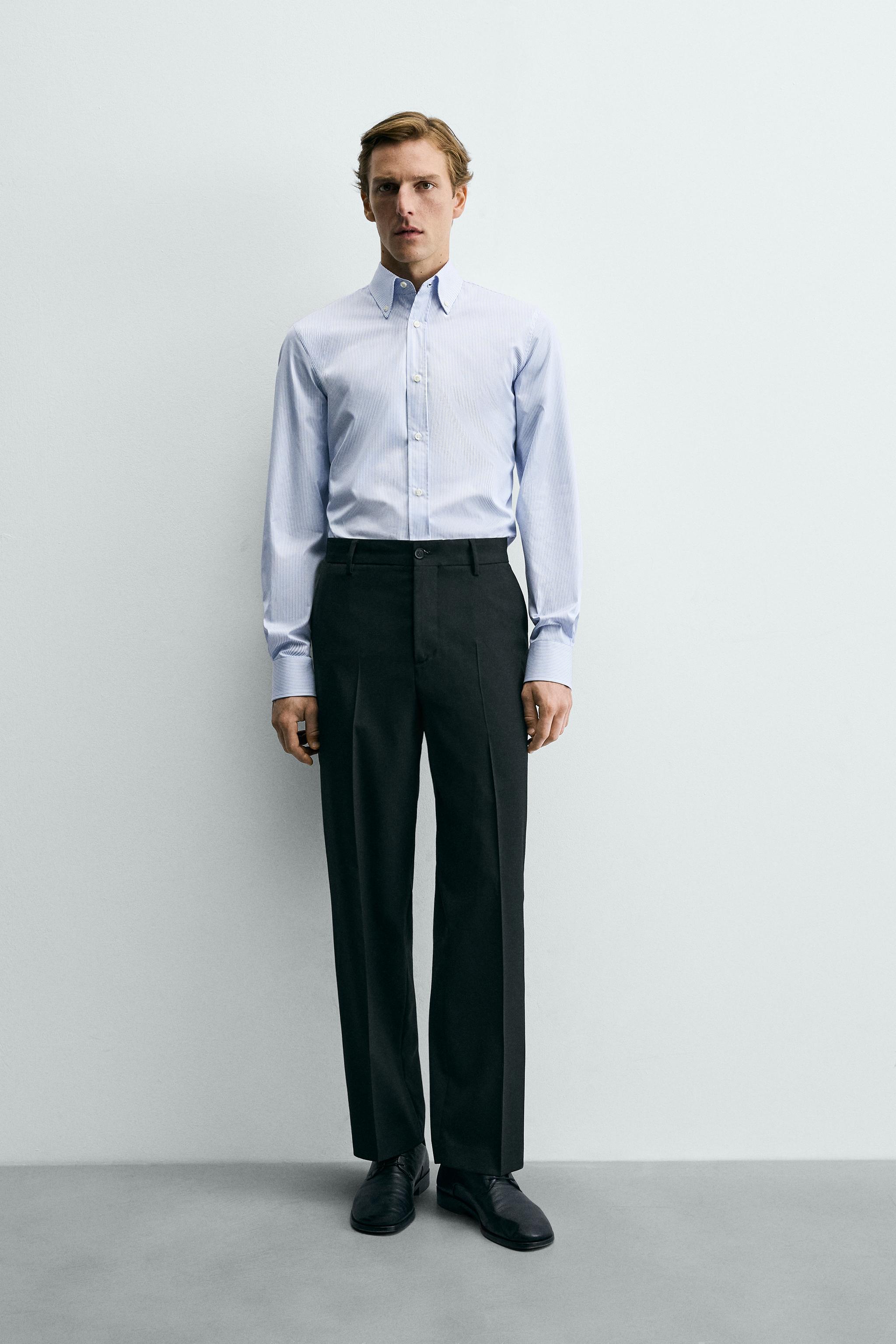 REGULAR FIT COTTON SHIRT - Stripes | ZARA India