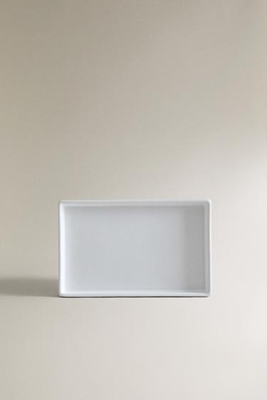 WHITE EARTHENWARE BATHROOM TRAY - White by Zara