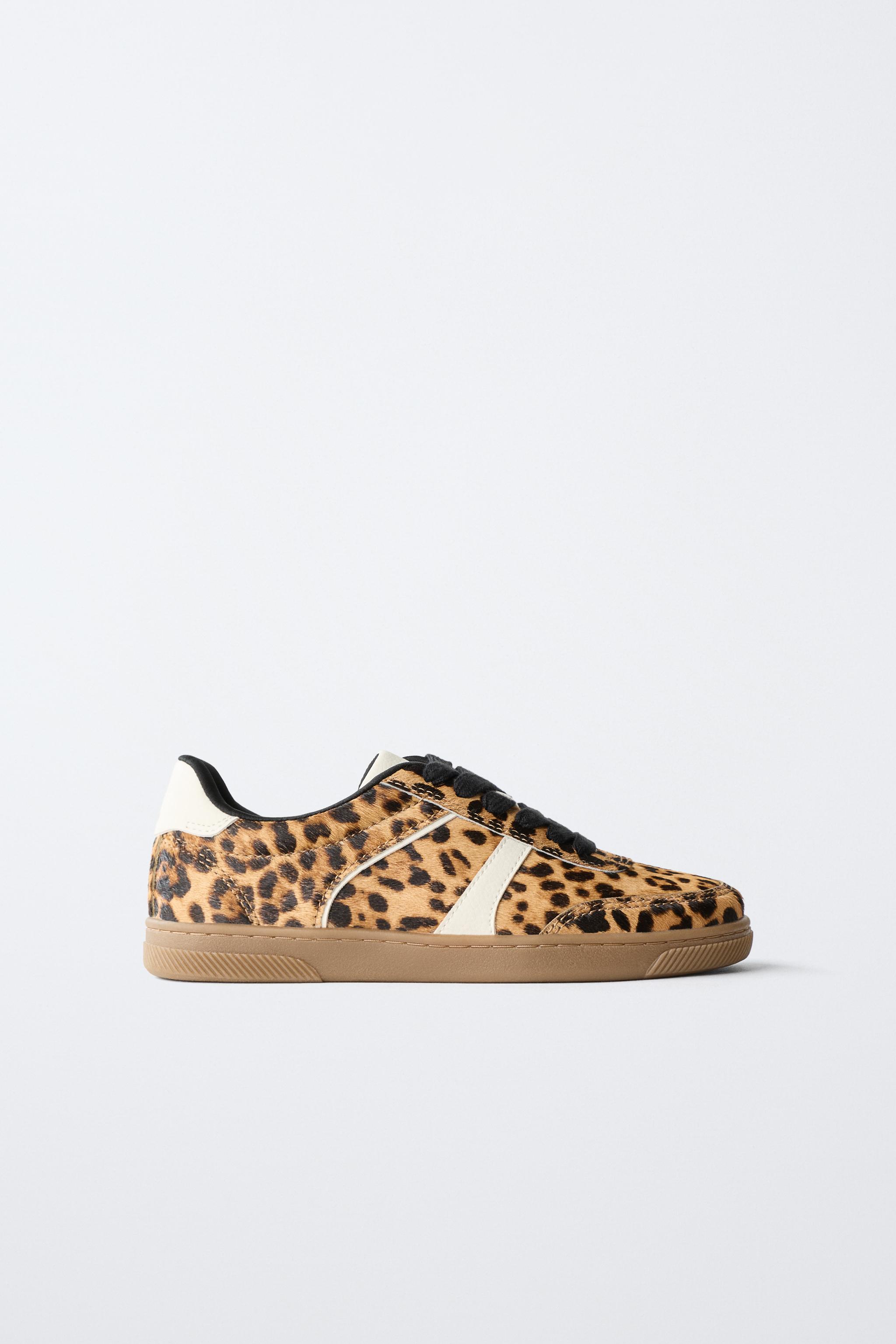 LEOPARD PRINT LEATHER SNEAKERS