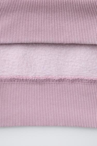 FADED-EFFECT TEXT SWEATSHIRT - Pastel pink by Zara - Image 3