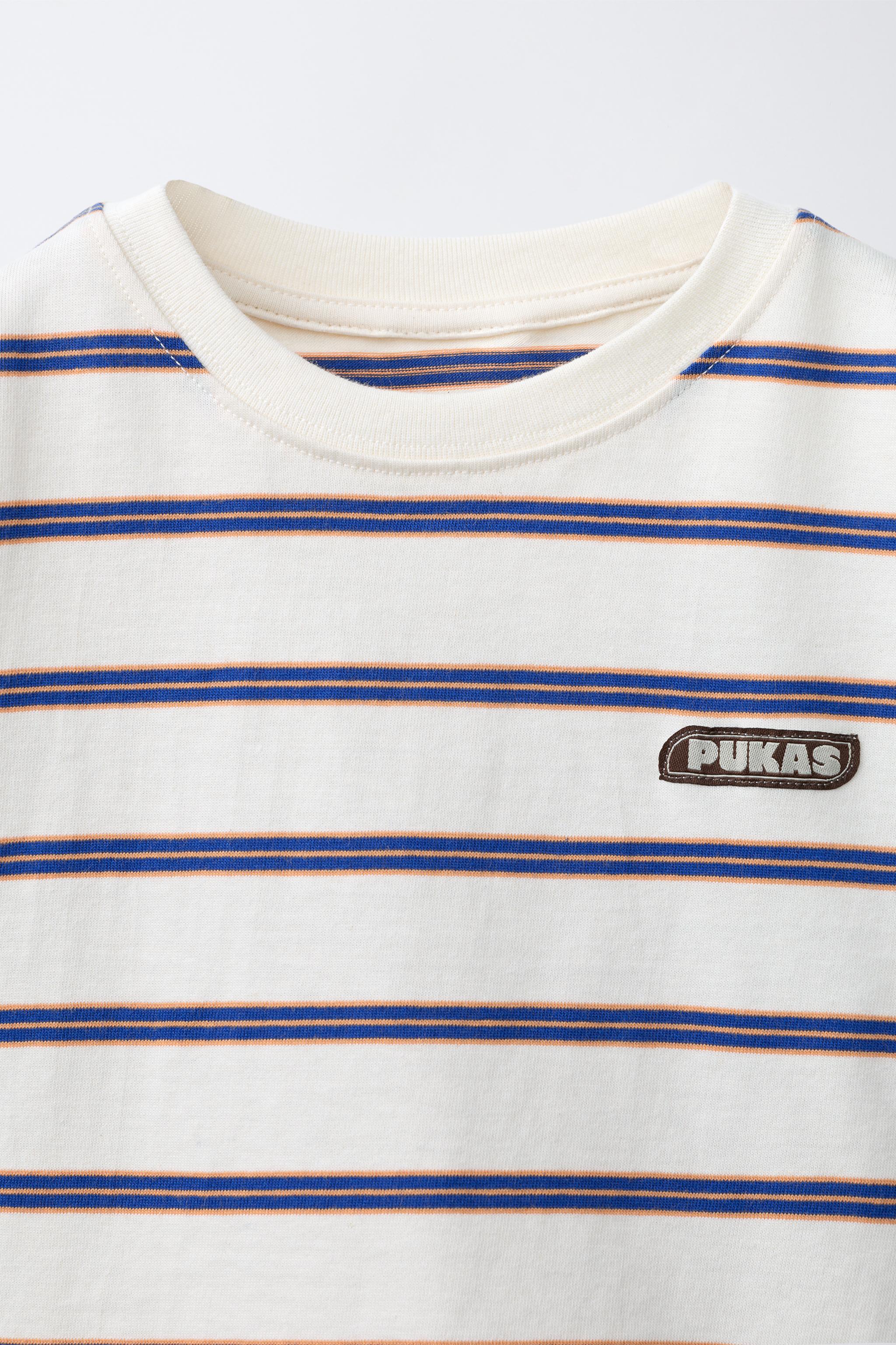 Детские футболки Zara PUKAS SURF LOGO STRIPED T-SHIRT — фото 3