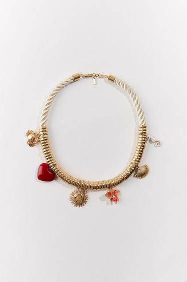COLLIER LACET CHARMS - Doré de Zara