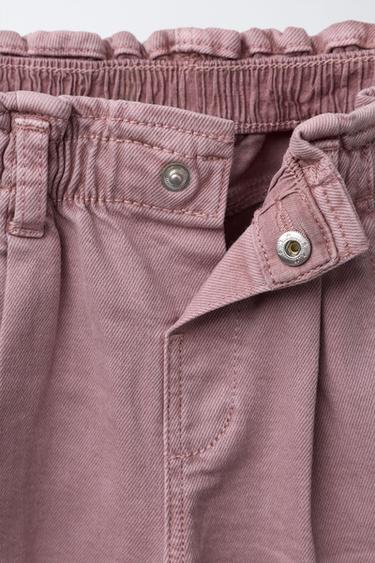 HEART POCKET TWILL BAGGY TROUSERS - Pink by Zara - Image 2