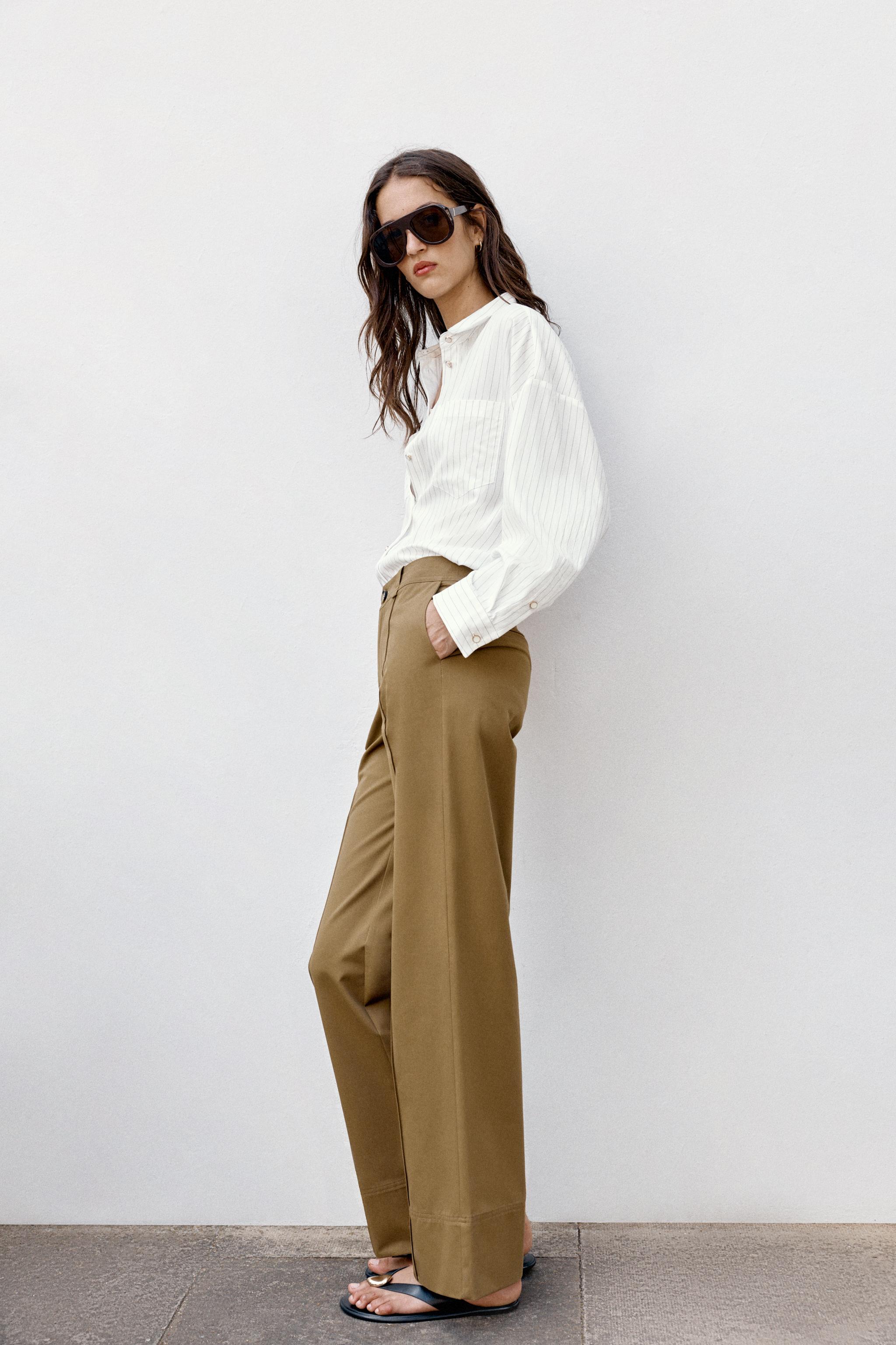 Женские брюки Zara BOOTCUT SEAM DETAIL PANTS — фото 3
