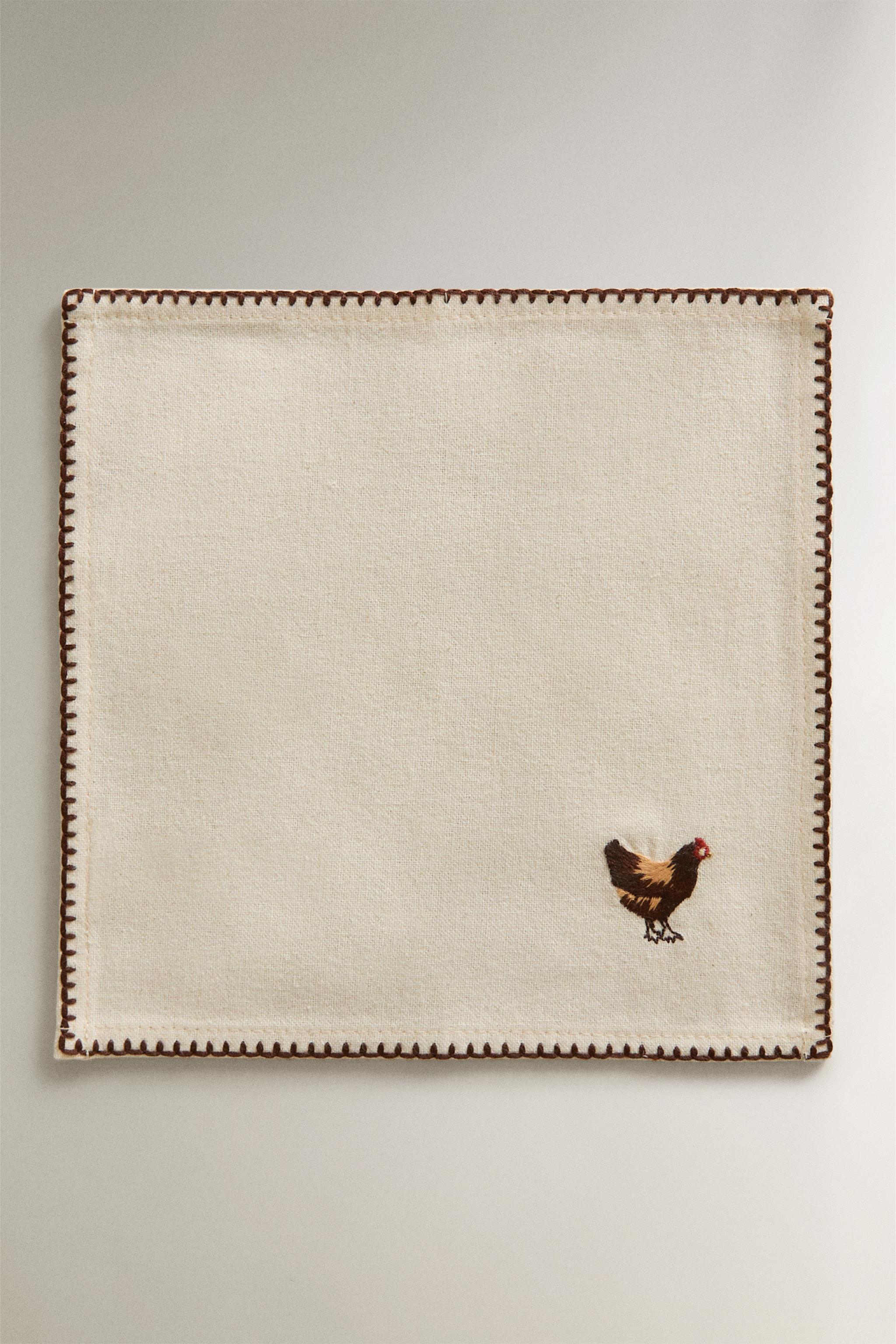 EMBROIDERED EASTER NAPKIN SET (PACK OF 4)