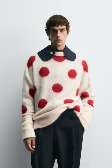 Zara HARRY LAMBERT FOR ZARA X DISNEY 圓點針織衫 - 裸色