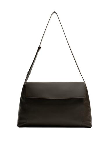 BANDOLERA PIEL XL LIMITED EDITION - Marrón de Zara