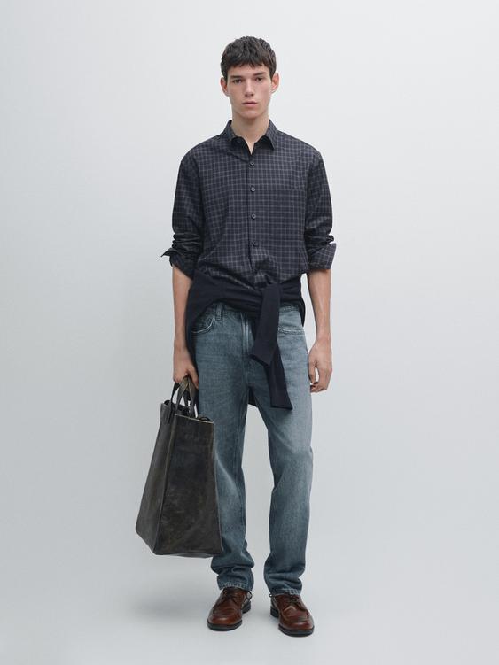 Relaxed fit check shirt