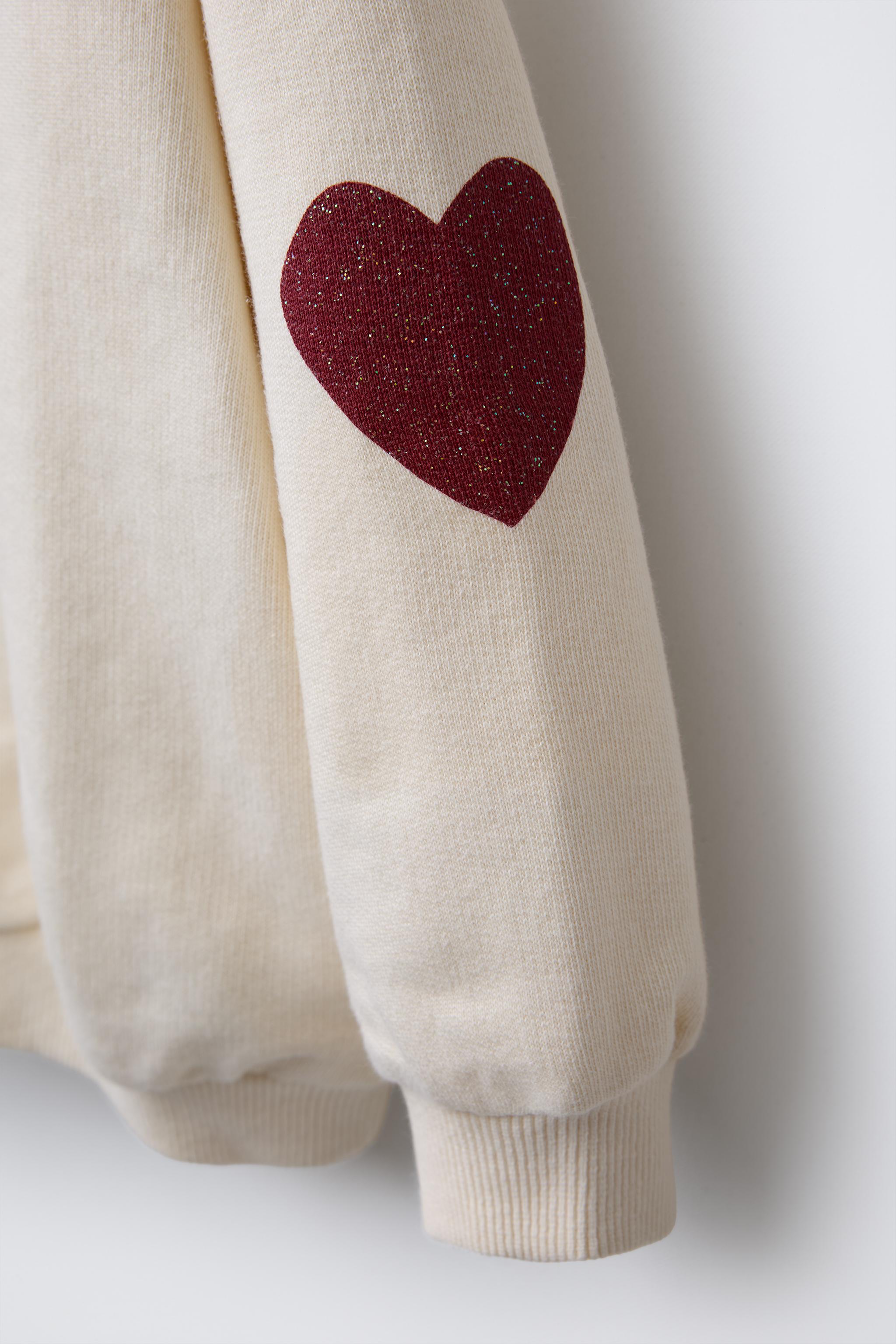 LOVE” EMBROIDERY SWEATSHIRT - Ecru | ZARA Canada
