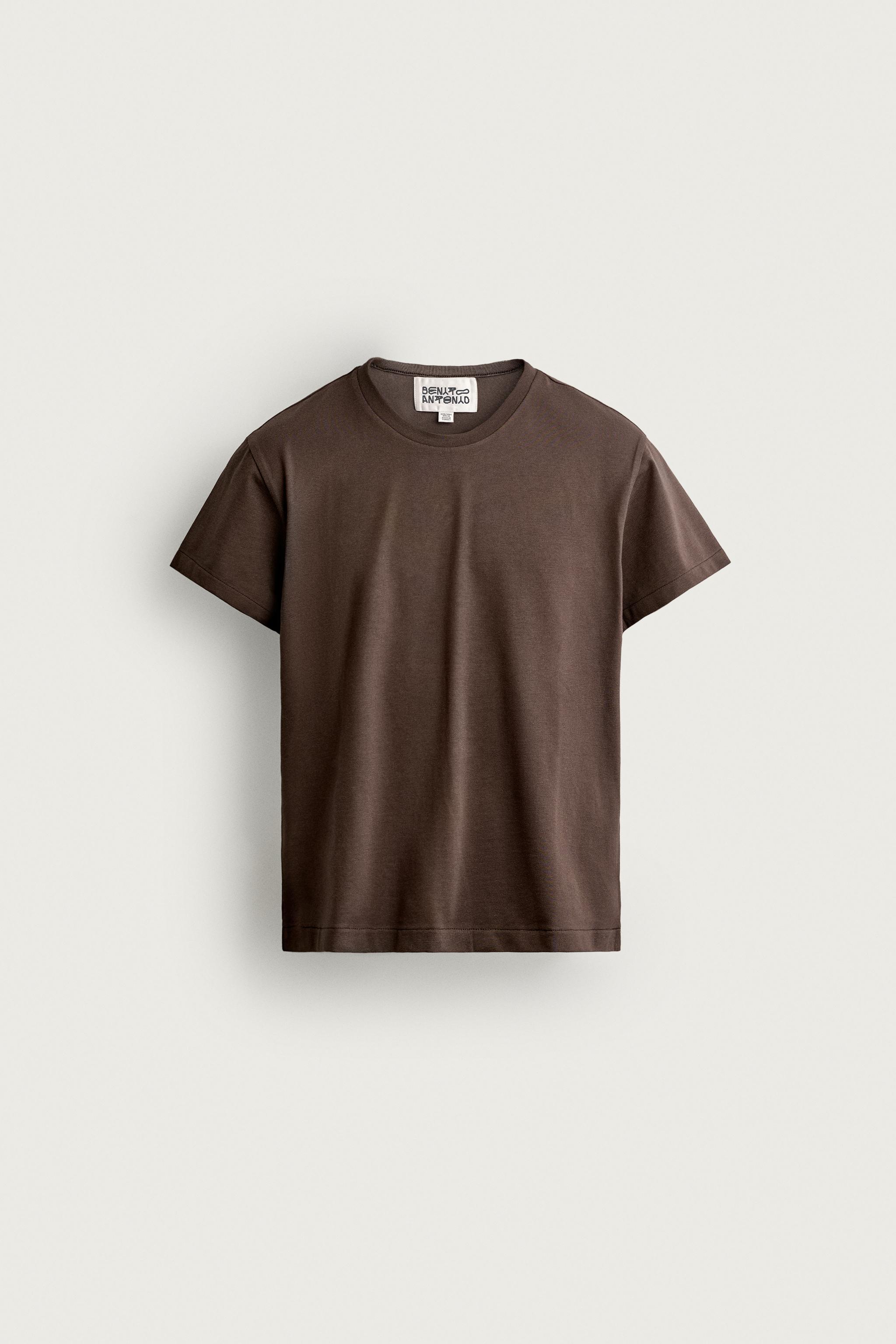 Zara SLIM CROPPED FIT T-SHIRT