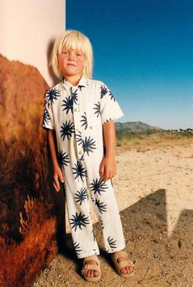 SUN PRINT JUMPSUIT - Ecru by Zara
