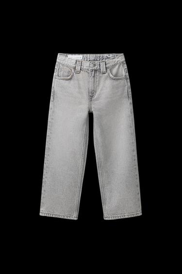 Zara WASHED EFFECT WIDE LEG JEANS - Light gray - Image 0