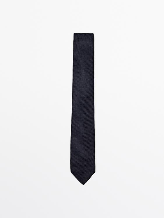 100% garza silk micro textured tie from Zara - $100