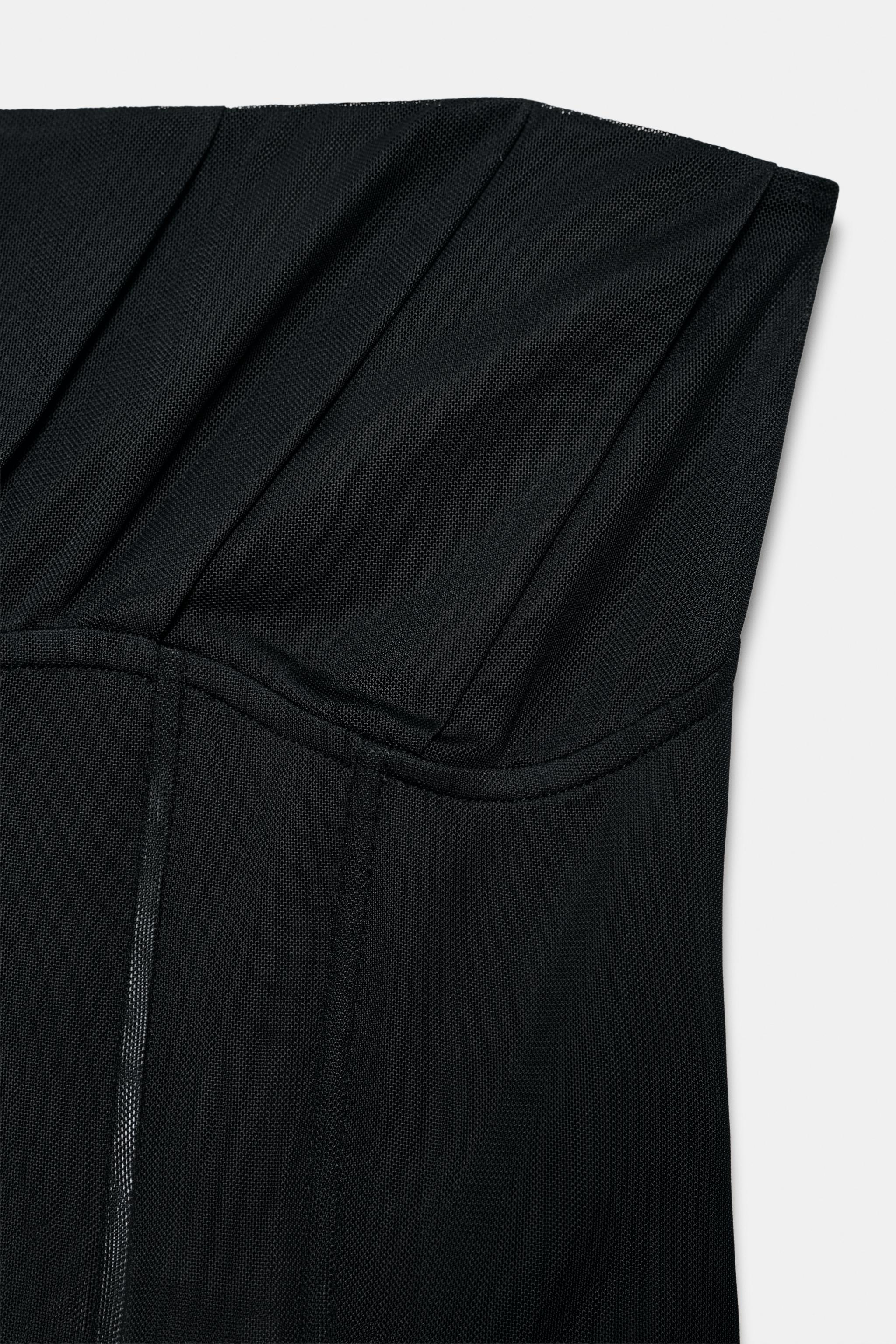 CORSET EN TULLE DRAPÉ
