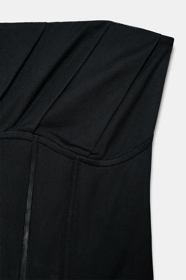 DRAPED TULLE CORSET - Black by Zara - Image 4