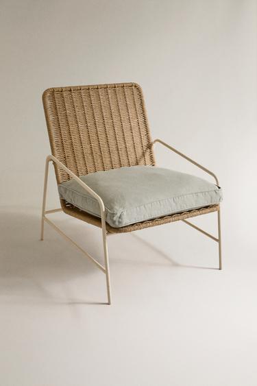 COUSSIN DE CHAISE EN LIN - Vert de Zara - Image 3