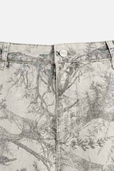 ABSTRACT PRINT CARPENTER TROUSERS - Light grey by Zara - Image 8