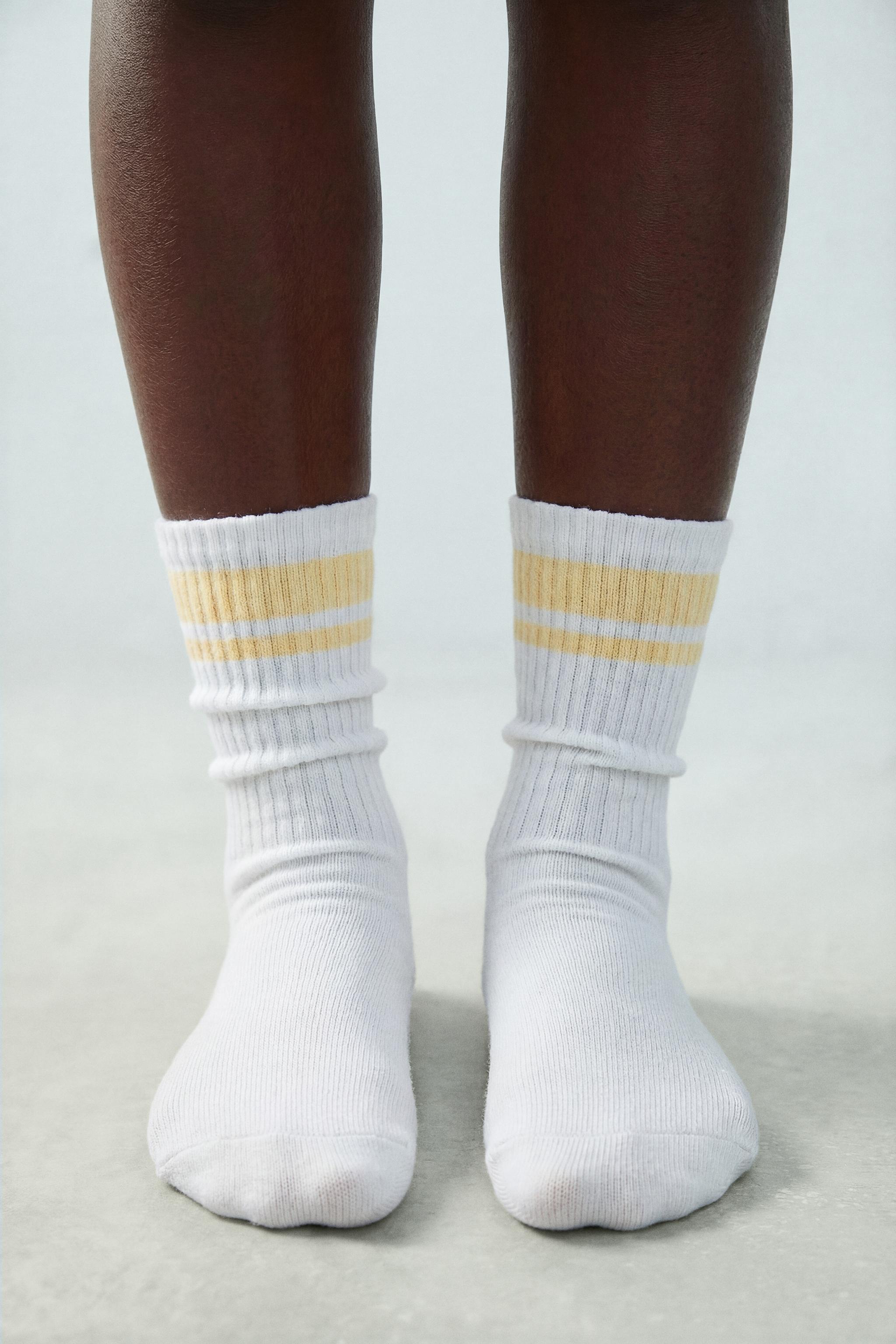 THREE-PACK OF SPORTY STRIPED TALL SOCKS