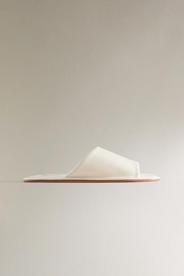 SILK SLIDER SLIPPERS - White by Zara - Image 0