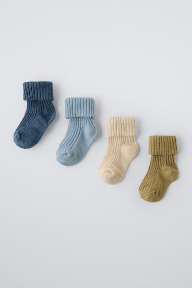 LOT DE QUATRE PAIRES DE CHAUSSETTES DE COULEURS - Bleuté de Zara - Image 3