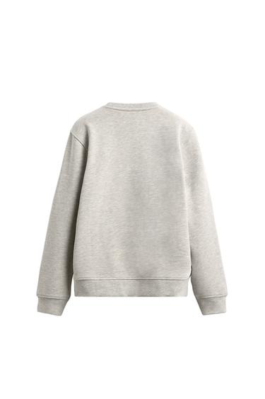 HEAVY WEIGHT CREW NECK SWEATSHIRT - SILVER UNIVERSE by Zara