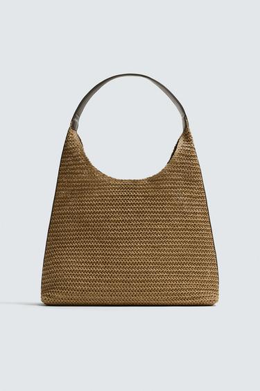 SHOPPER MIT FLECHTOPTIK - Gebrochenes Weiß von Zara