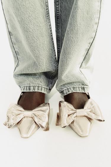 KAPALAKNUSXA BEZAKLI METALLIK BOSONOJKA TUFLI - Tillarang Zara tomonidan - Tasvir 0