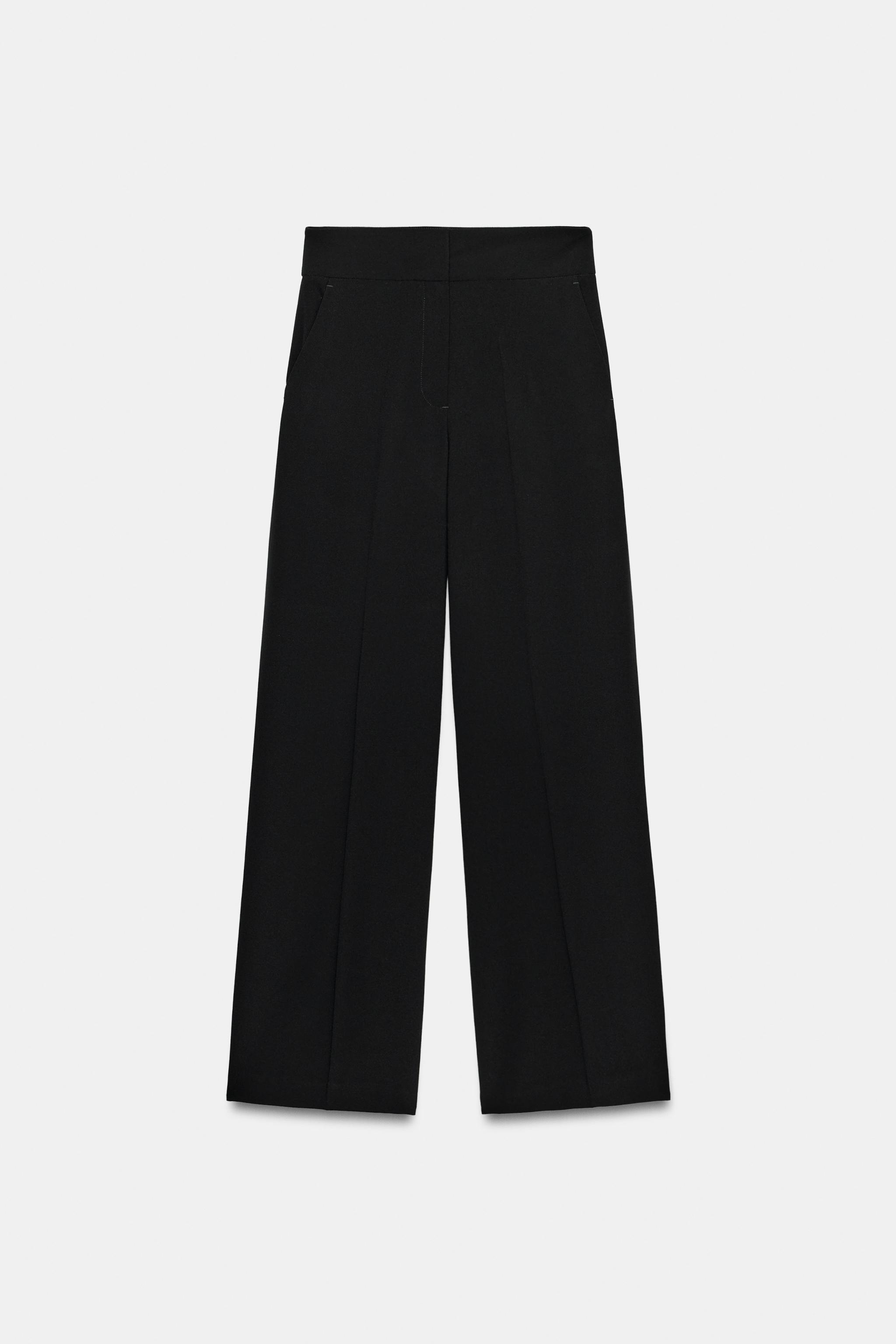 HIGH-WAISTED WIDE-LEG TROUSERS