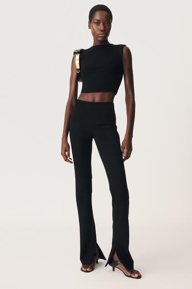 Zara BUCKLED CROP TOP 50TH ANNIVERSARY - Black