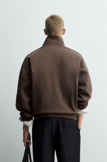 INTERLOCK LABEL JACKET - Chocolate by Zara - Image 2