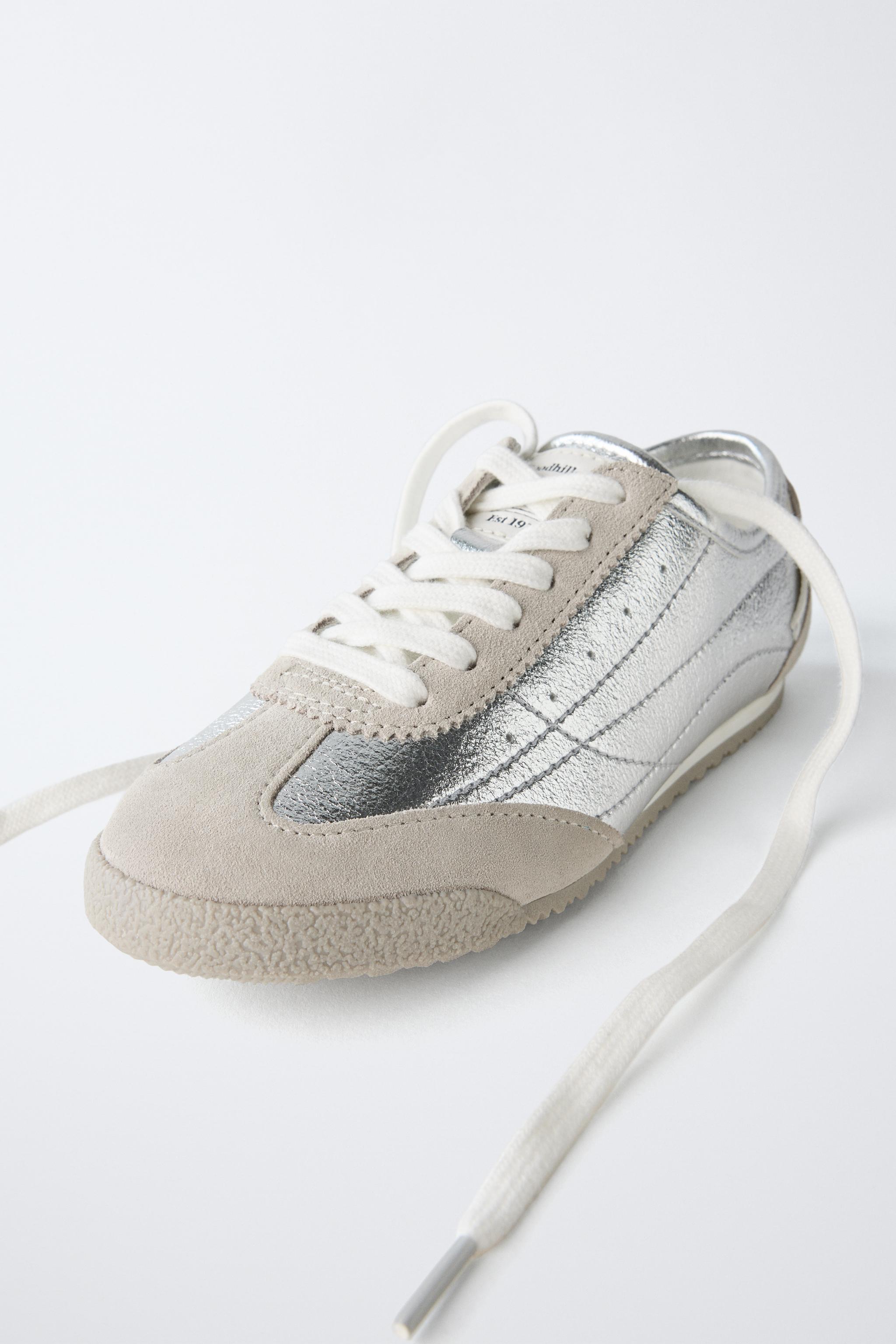 メタリック スニーカー - シルバー | ZARA Japan / 日本