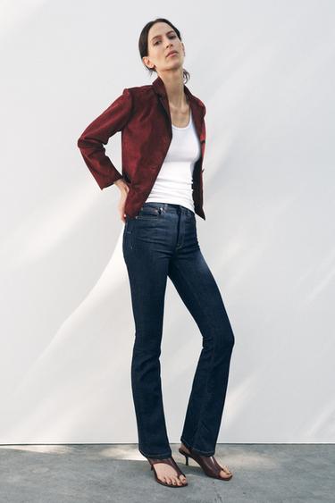 JEANS ZW COLLECTION BOOTCUT DE CINTURA MÉDIA CONTOUR - Azul da Zara