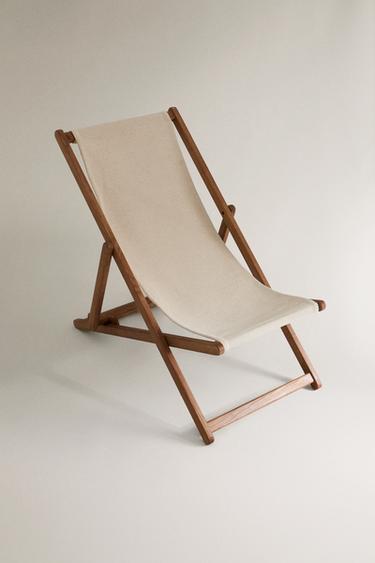 FOLDING LOUNGER CHAIR - Ecru by Zara - Image 1