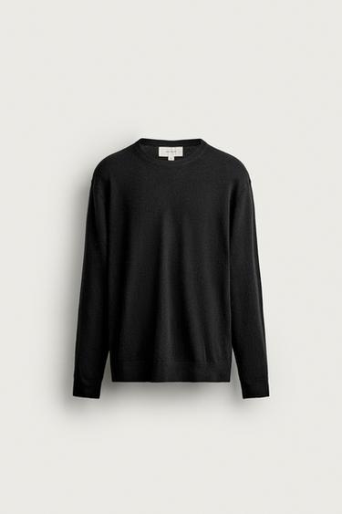 СВЕТР СТАНДАРТНОГО КРОЮ ЗІ 100% КАШЕМІРУ - Чорний Zara