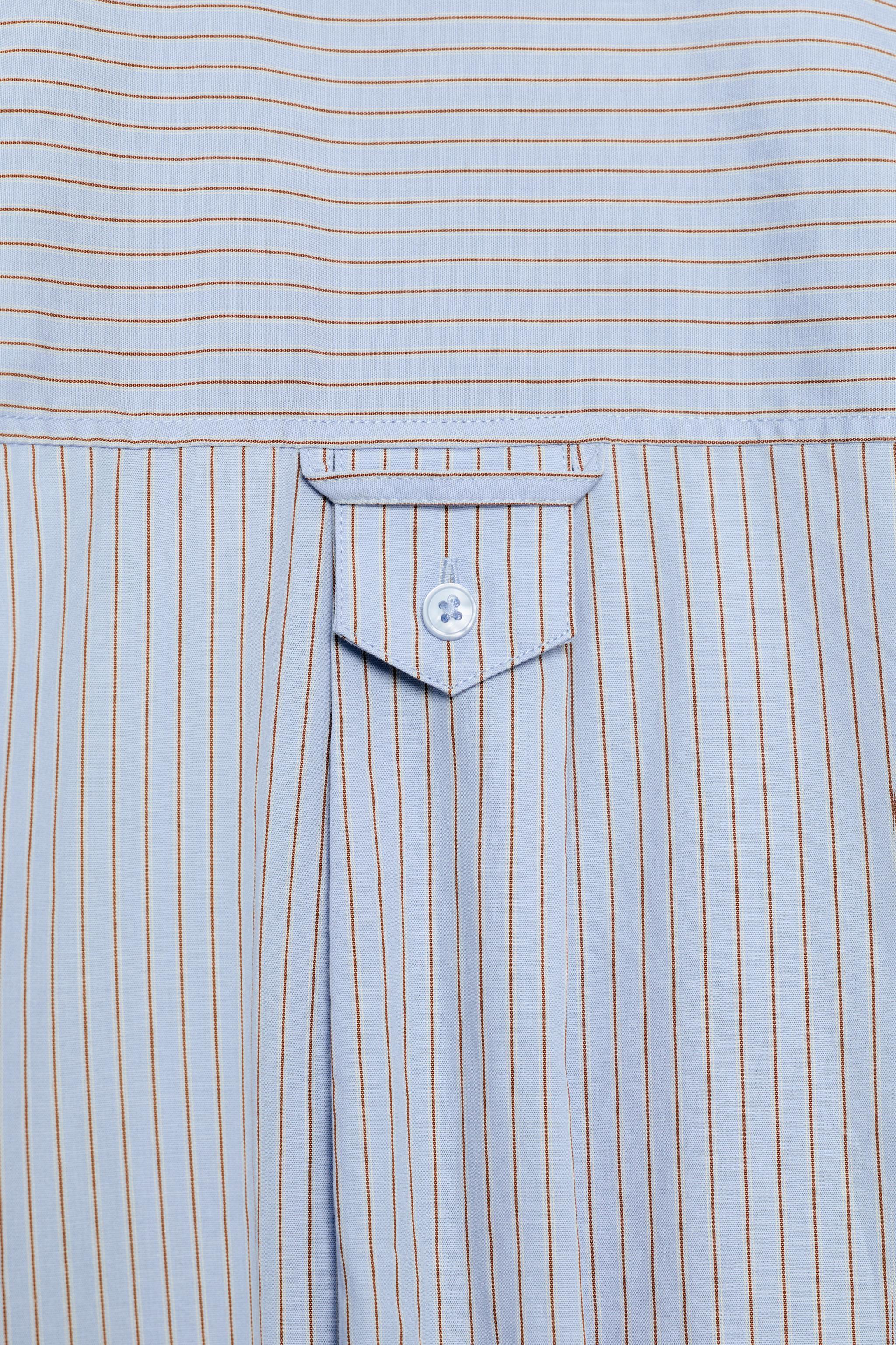 Женские рубашки Zara OVERSIZED STRIPED POCKET SHIRT — фото 3