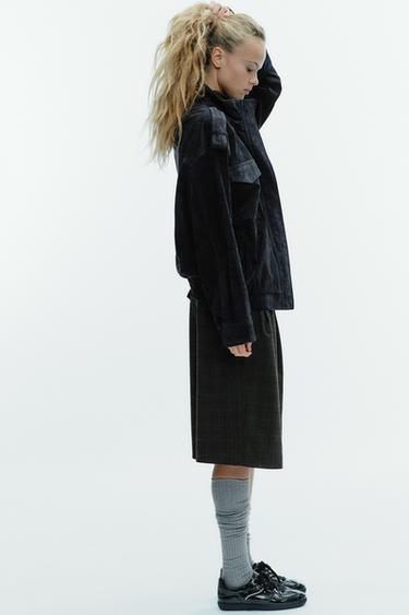 Zara PATENT LEATHER EFFECT SNEAKERS - Black - Image 0