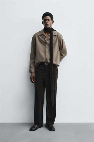 Zara FLOWY POLO SHIRT - Sand - Image 0