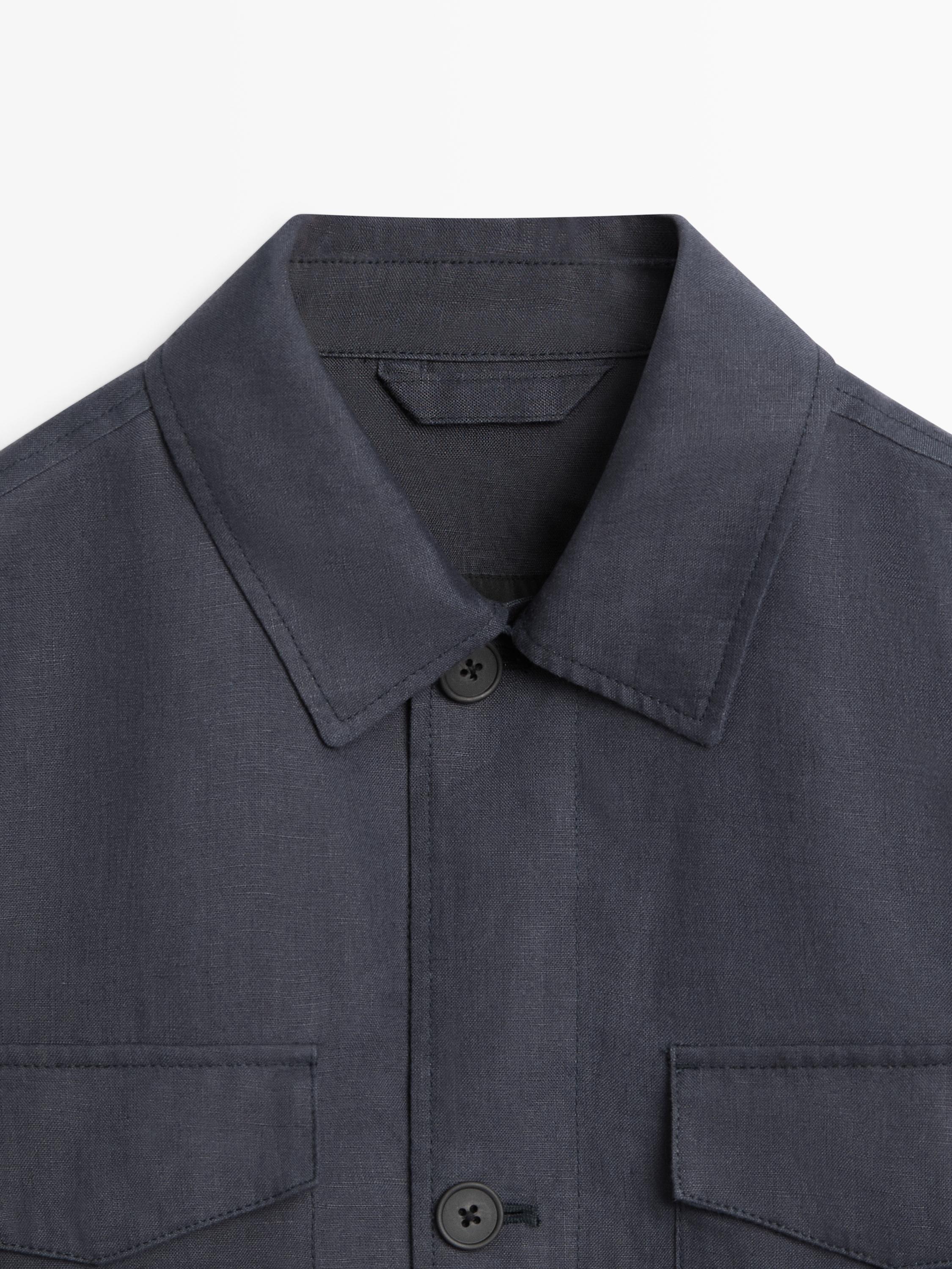 Veste légère en lin avec poches