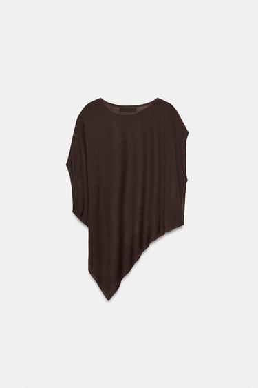 ASYMMETRIC KNIT JUMPER - Brown by Zara - Image 5
