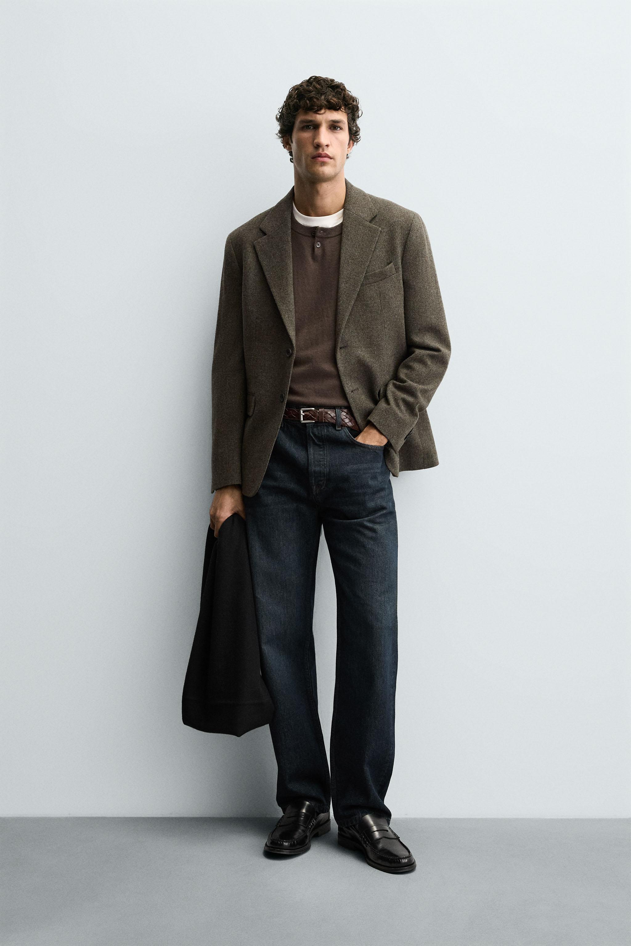 ウール100%テクスチャードブレザー - マルチカラ― | ZARA Japan