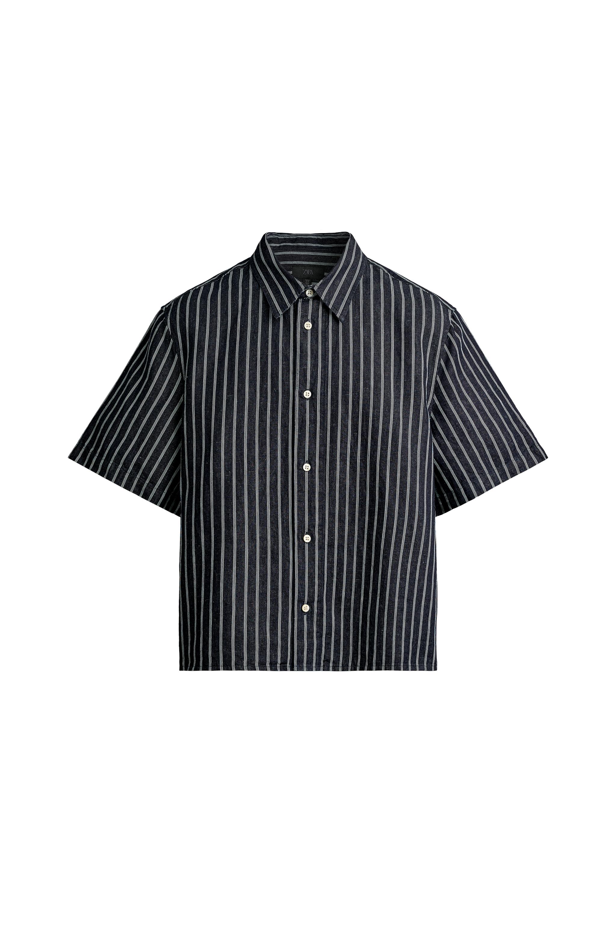 CAMISA DENIM ALGODÓN - LINO RAYAS