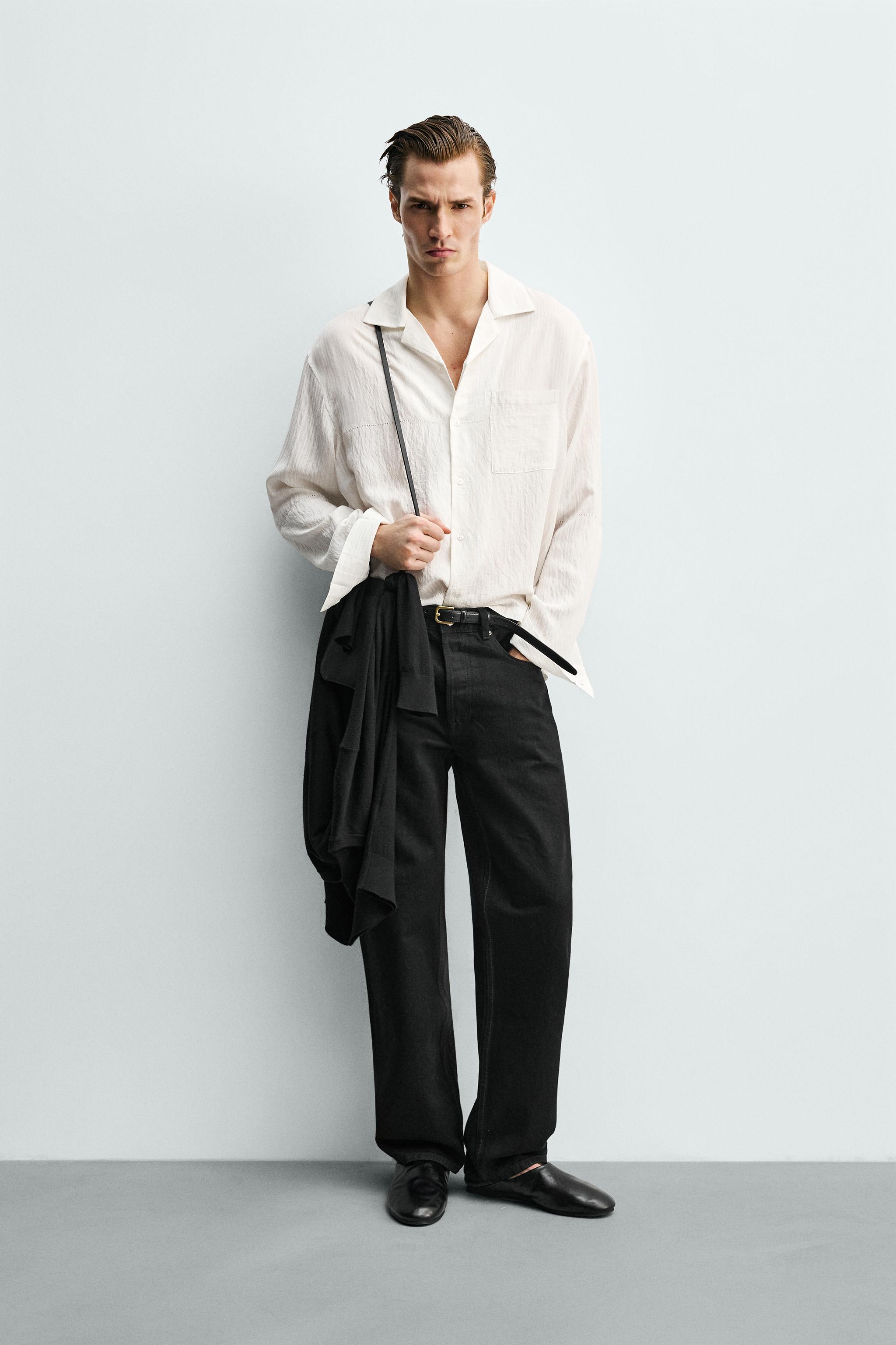 CHEMISE FLUIDE RELAXED FIT STRUCTURÉE