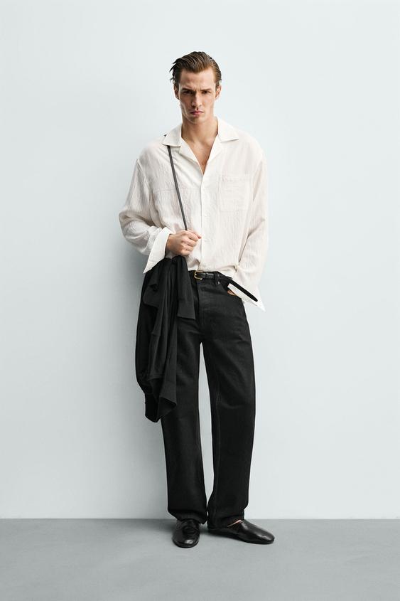 FLUID TEXTURED RELAXED FIT SHIRT