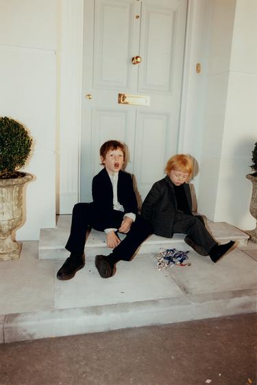 BLAZER TRAJE VELVET  - Marino de Zara