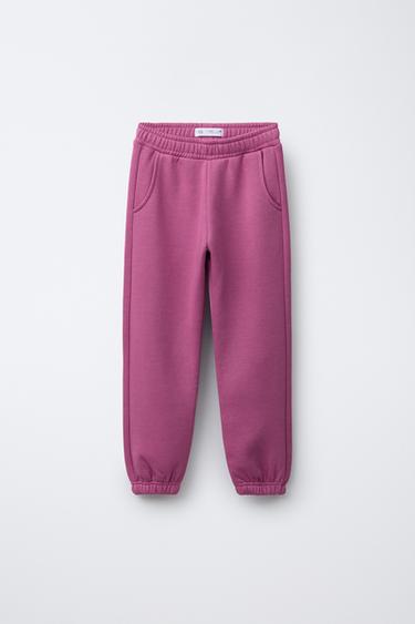 BASIC FLEECE JOGGING TROUSERS - Purple by Zara