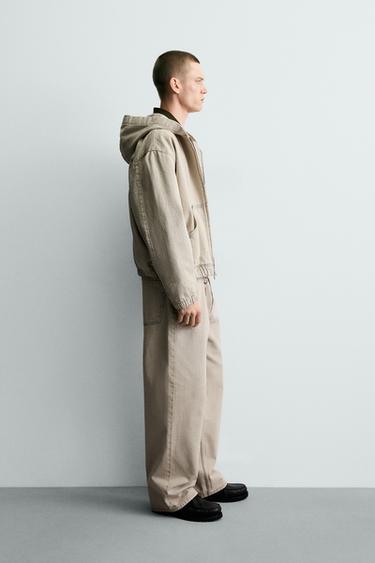 JEAN COUPE LOOSE - Écru / Marron de Zara - Image 3