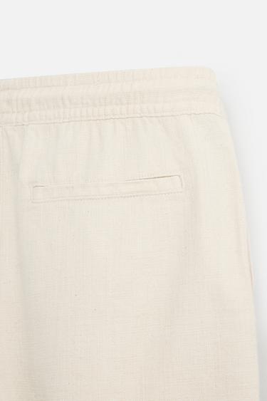 BERMUDA REGULAR FIT STRUCTURÉ - Beige clair de Zara - Image 8