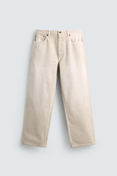 JEANS BAGGY FIT - Ngjyrë natyrale nga Zara