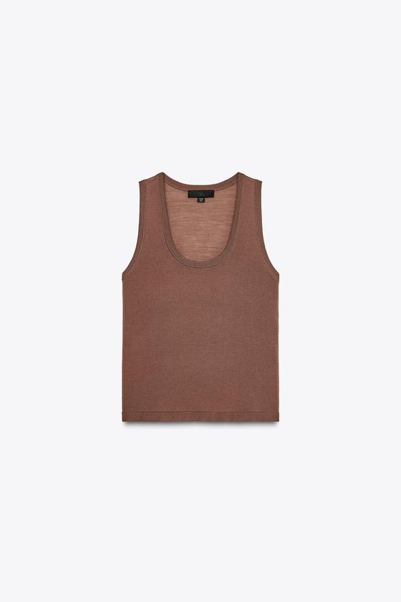 100% WOOL SLEEVELESS TOP
